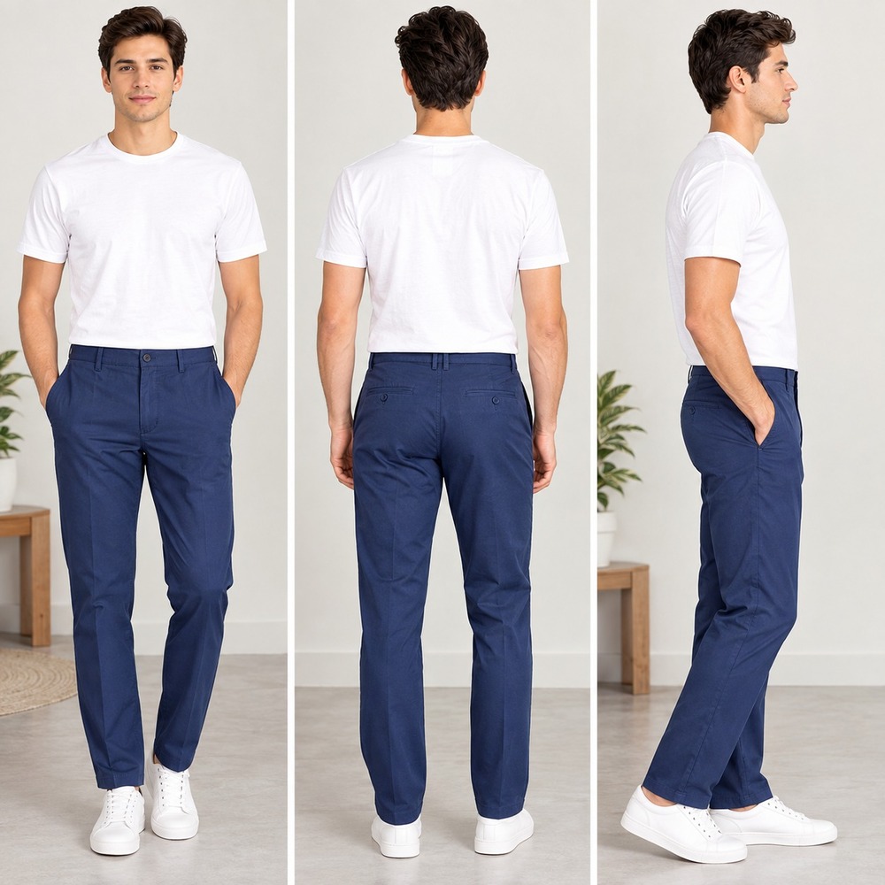 NWT Haggar Dress Pants Mens 30x29 Indigo Stretch Twill Slim-Straight Iron Free